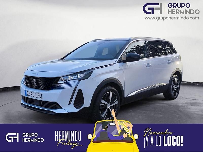Blanco Usado 2021 Peugeot 5008 GT Monovolumen | 22.885 € (Precio justo) - Imagen 1/4