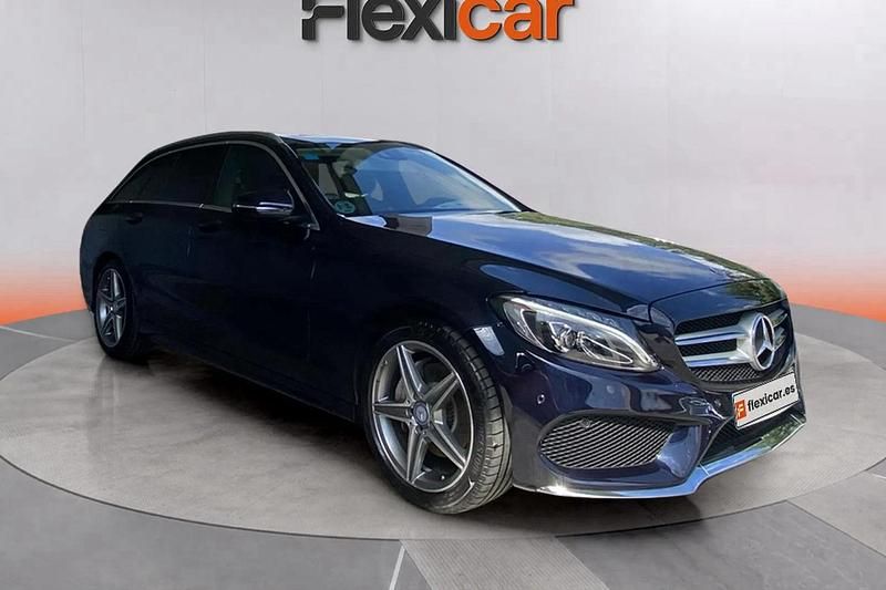Azul Usado 2017 Mercedes C220 AMG line Familiar | 21.290 € (Precio justo) - Imagen 1/4