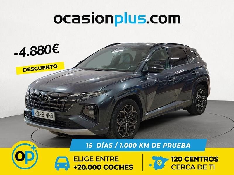 Gris Usado 2023 Hyundai Tucson N Line SUV | 22.890 € (Precio justo) - Imagen 1/4