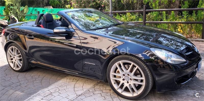 Negro Usado 2007 Mercedes SLK200 Descapotable | 10.500 € (Precio justo) - Imagen 1/4