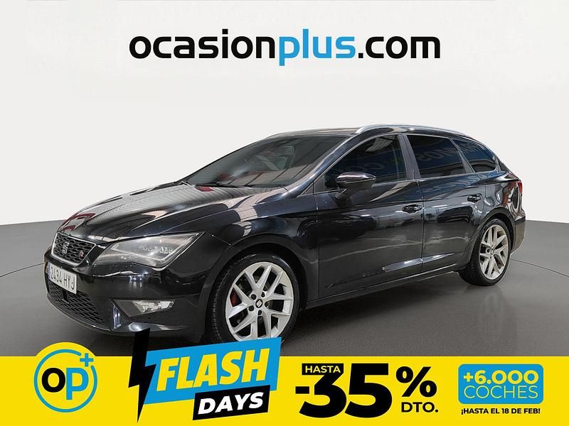 Usado Seat Leon FR 184 CV (135 kW) 2014 Negro Monovolumen