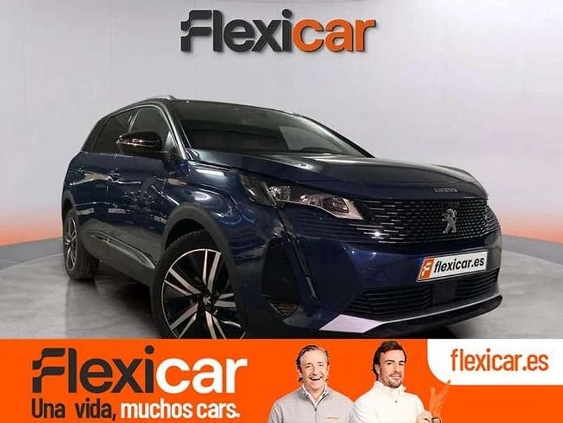 Azul Usado 2021 Peugeot 5008 GT Monovolumen | 25.390 € (Precio justo) - Imagen 1/4