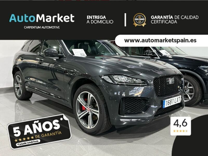 Gris / plata Usado 2018 Jaguar F-Pace R-Sport SUV | 36.900 € - Imagen 1/4
