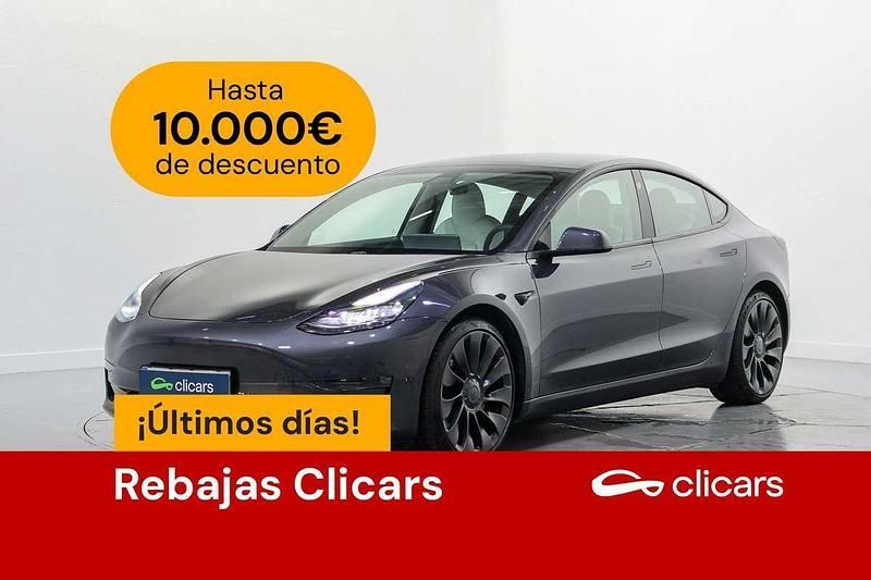 Plateado Usado 2021 Tesla Model 3 Long Range Berlina | 27.290 € (Buen precio) - Imagen 1/4