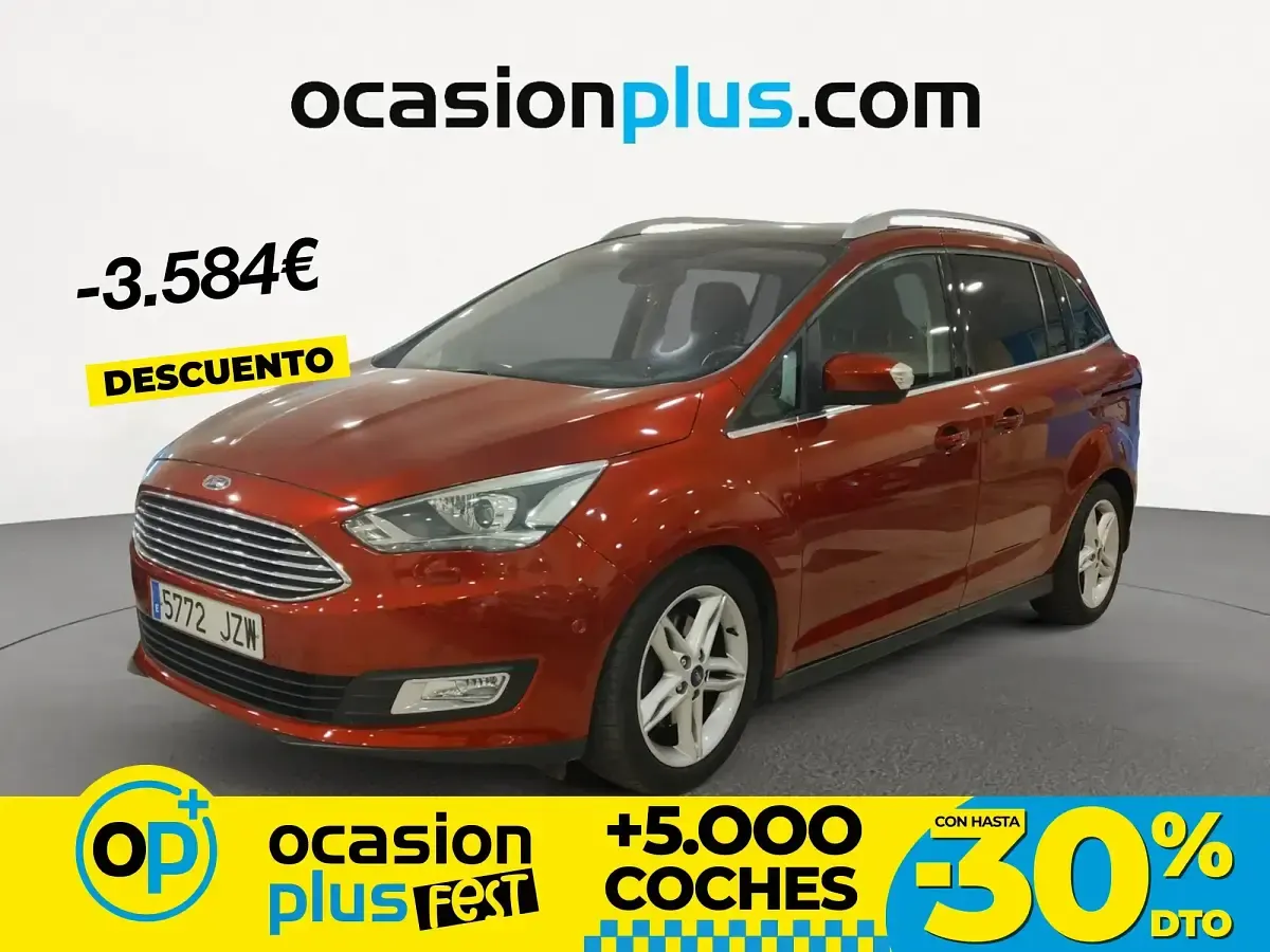 Brugt Ford C-MAX Titanium 125 HK (91 kW) 2017 Rød MPV