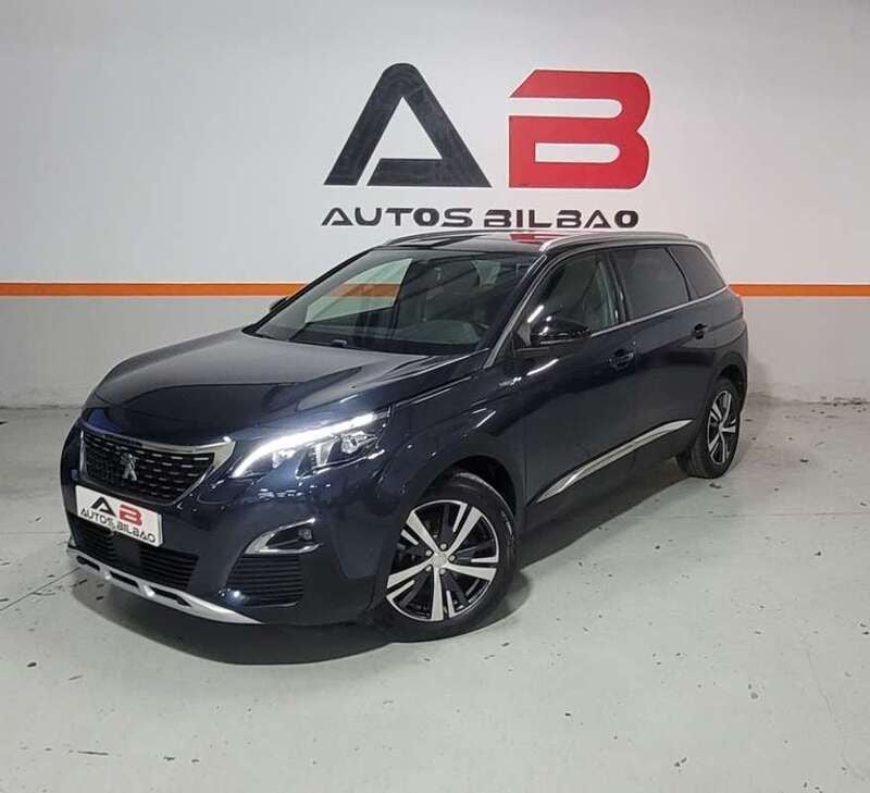 Azul Usado 2017 Peugeot 5008 GT-line Monovolumen | 17.900 € (Un poco caro) - Imagen 1/4