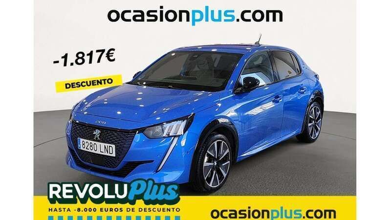 Azul Usado 2021 Peugeot e-208 GT Utilitario | 18.173 € (Precio justo) - Imagen 1/4