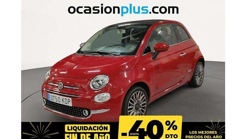 Rojo Usado 2017 Fiat 500C Lounge Descapotable | 9065 € (Buen precio) - Imagen 1/4