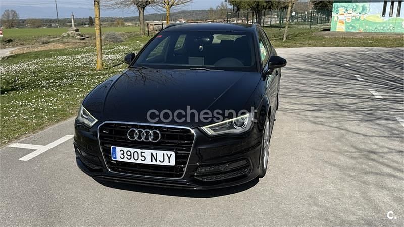Usado Audi A3 S-Line 125 CV (91 kW) 2014 Negro Berlina
