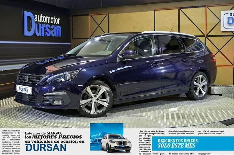 Azul Usado 2020 Peugeot 308 Allure Familiar | 12.890 € (Precio justo) - Imagen 1/4