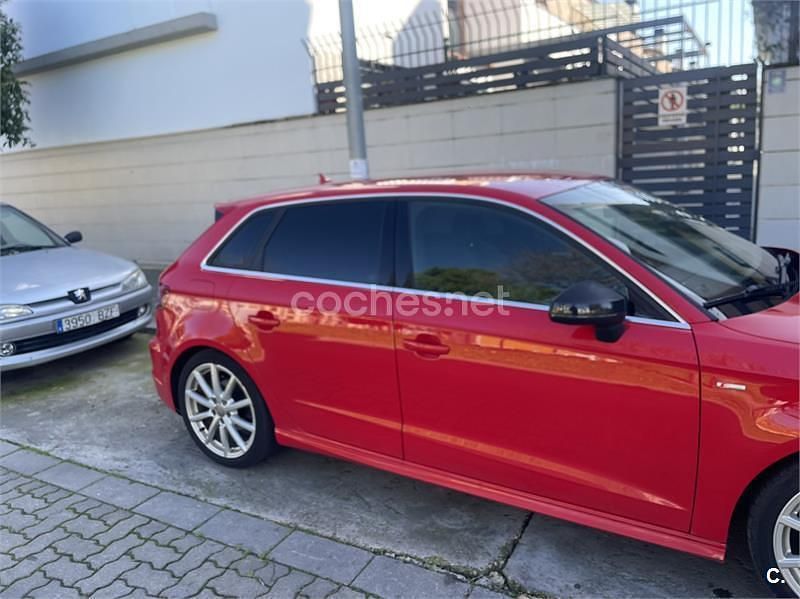 Usado Audi A3 S-Line 184 CV (135 kW) 2017 Rojo Berlina