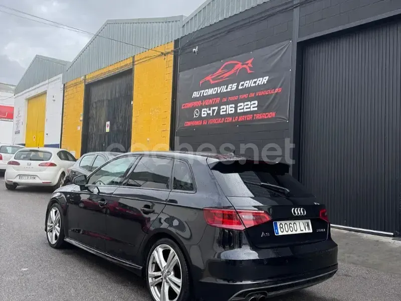 Usado Audi A3 S-Line 184 CV (135 kW) 2014 Negro Berlina