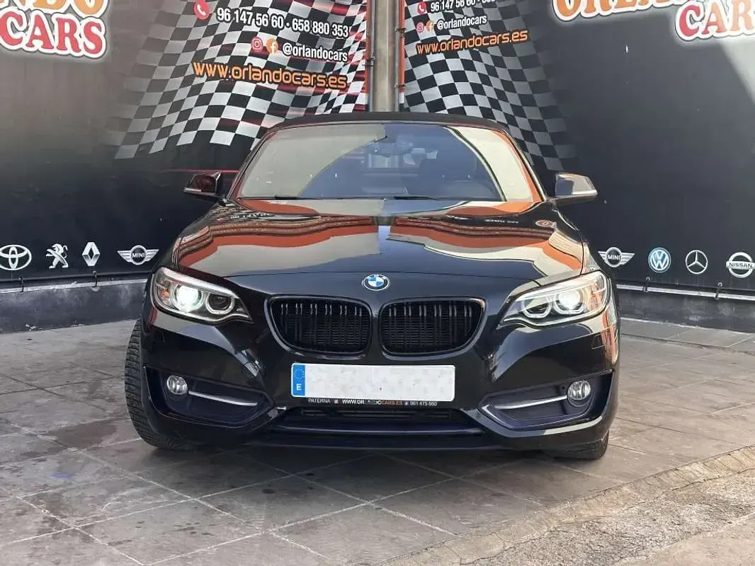 Usado BMW 218 Sport Line 136 CV (100 kW) 2016 Negro Descapotable