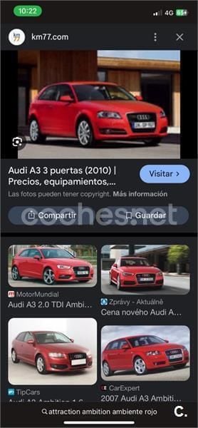 Rojo Usado 2006 Audi A3 Ambition Berlina | 6300 € (Precio justo) - Imagen 1/1