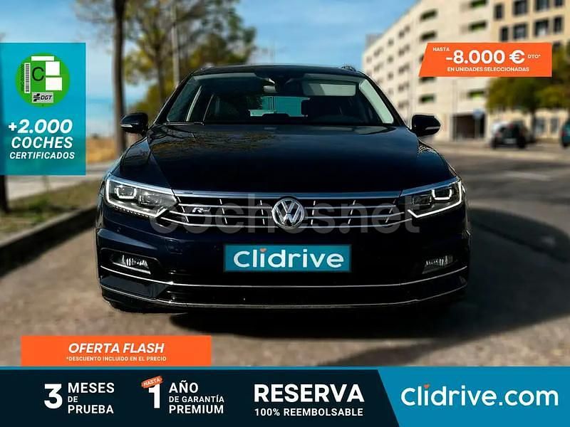 Azul Usado 2017 VW Passat Sportline Familiar | 16.490 € (Precio justo) - Imagen 1/4