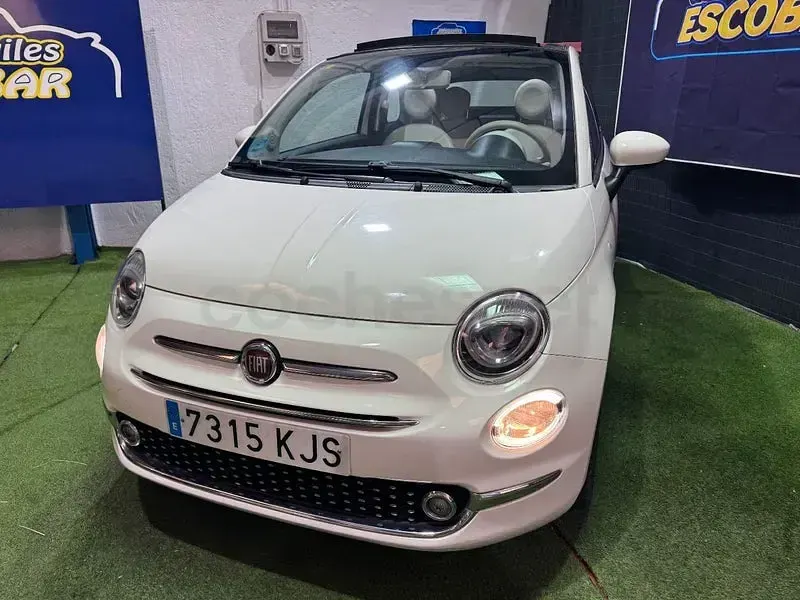 Usado Fiat 500C Lounge 69 CV (50 kW) 2018 Blanco Descapotable