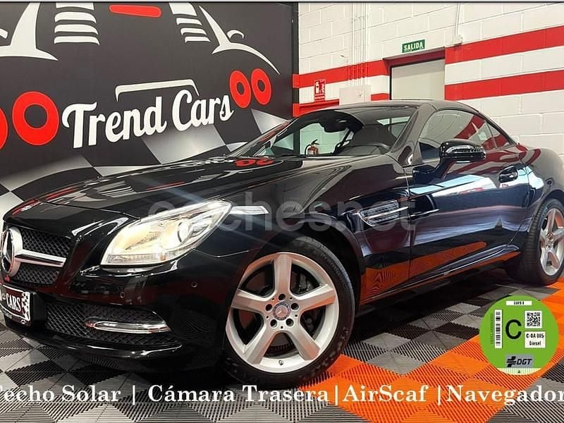 Negro Usado 2015 Mercedes SLK200 Descapotable | 27.450 € (Precio justo) - Imagen 1/4