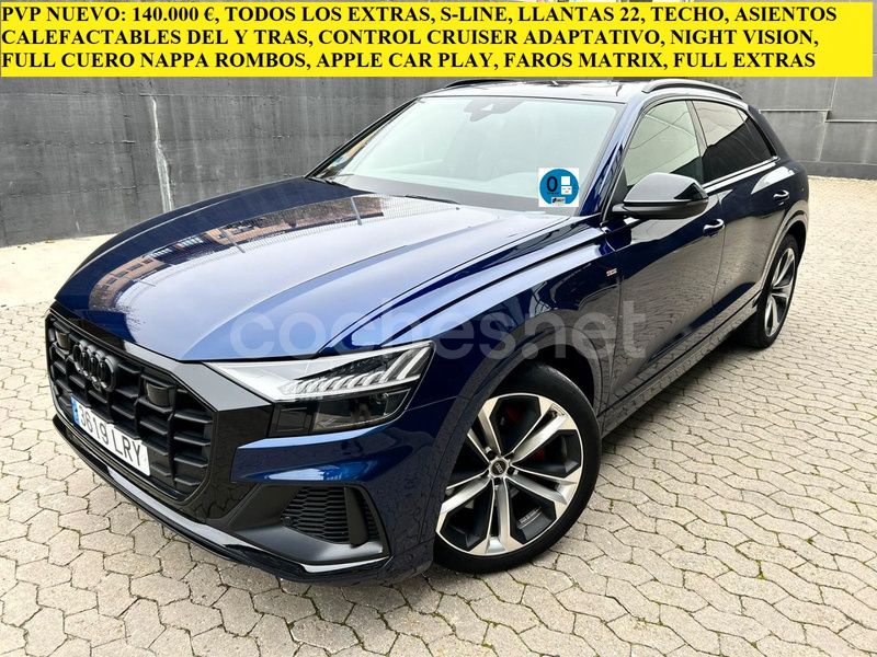 Azul Usado 2021 Audi Q8 Ambiente SUV | 67.995 € (Un poco caro) - Imagen 1/4