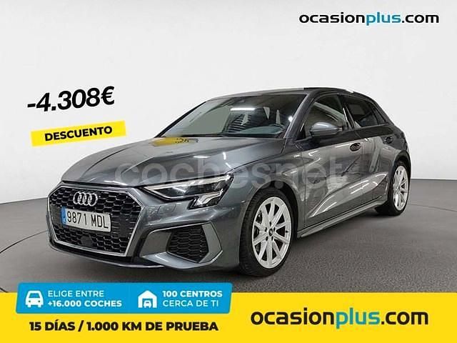 Gris / plata Usado 2023 Audi A3 Sportback e-tron S-Line Utilitario | 31.000 € (Precio justo) - Imagen 1/4