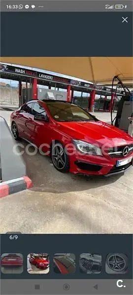 Usado Mercedes CLA200 AMG line 136 CV (100 kW) 2015 Rojo Berlina