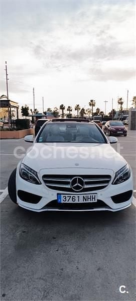 Usado Mercedes C220 AMG line 170 CV (125 kW) 2014 Blanco Berlina