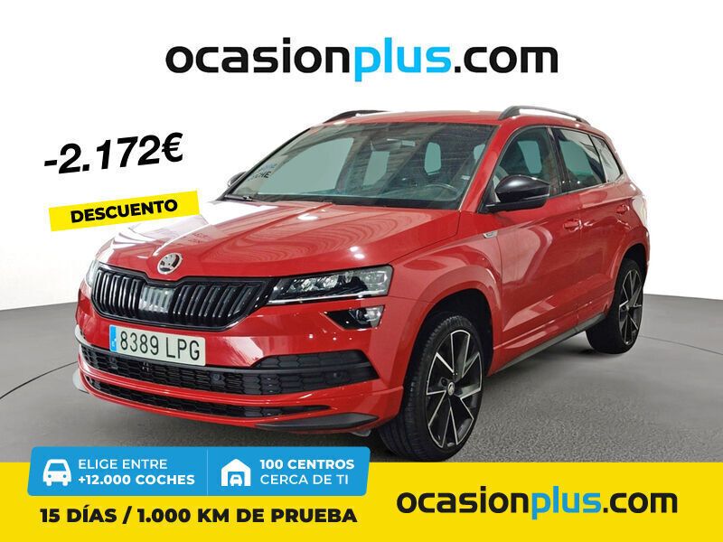 Rojo Usado 2021 Skoda Karoq SportLine SUV | 23.200 € (Un poco caro) - Imagen 1/4