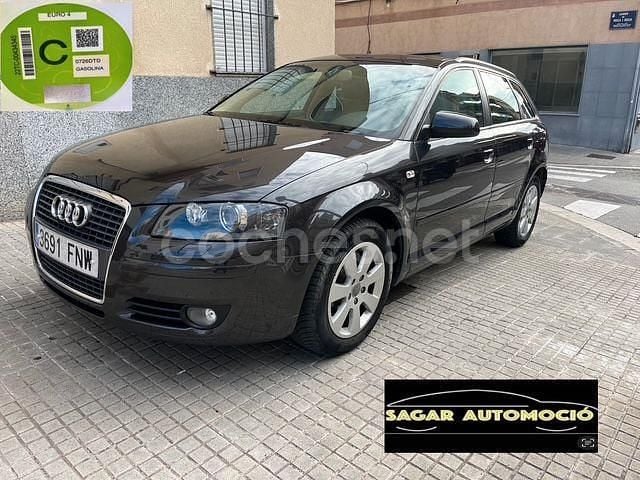 Negro Usado 2007 Audi A3 Ambition Berlina | 8900 € (Precio justo) - Imagen 1/4
