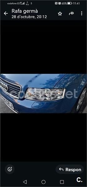 Usado Audi A4 130 CV (95 kW) 2003 Azul Berlina
