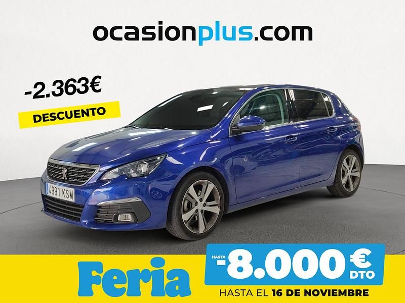 Azul Usado 2018 Peugeot 308 Allure Berlina | 15.990 € (Caro) - Imagen 1/4