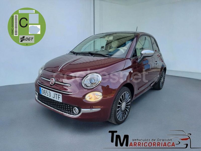 Violeta / lila Usado 2016 Fiat 500 Lounge Berlina | 9990 € (Precio justo) - Imagen 1/4
