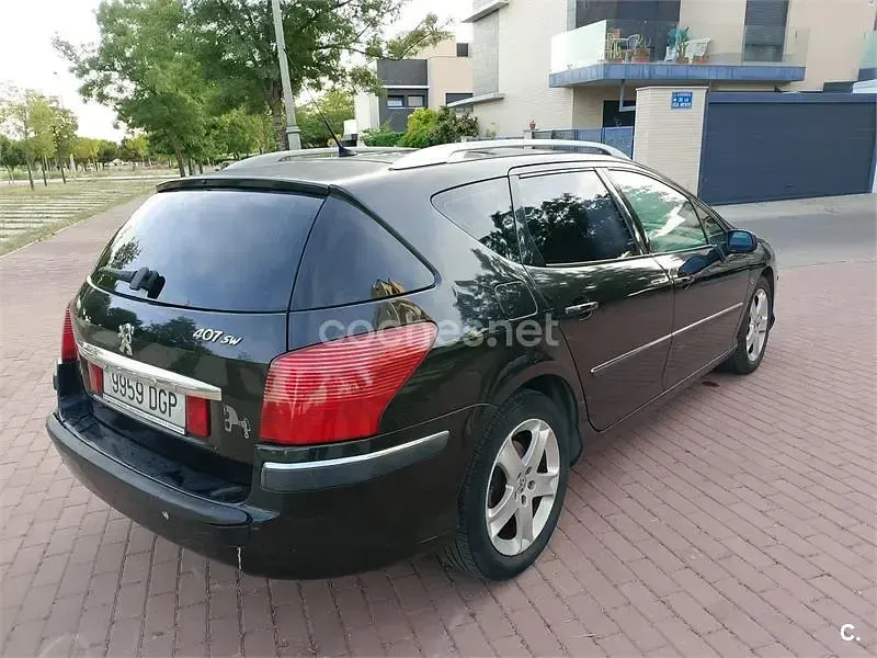 Usado Peugeot 407 Sport 136 CV (100 kW) 2005 Negro Familiar