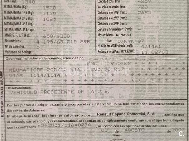 Usado Renault Scénic II Expression 85 CV (62 kW) 2007 Gris / plata Monovolumen