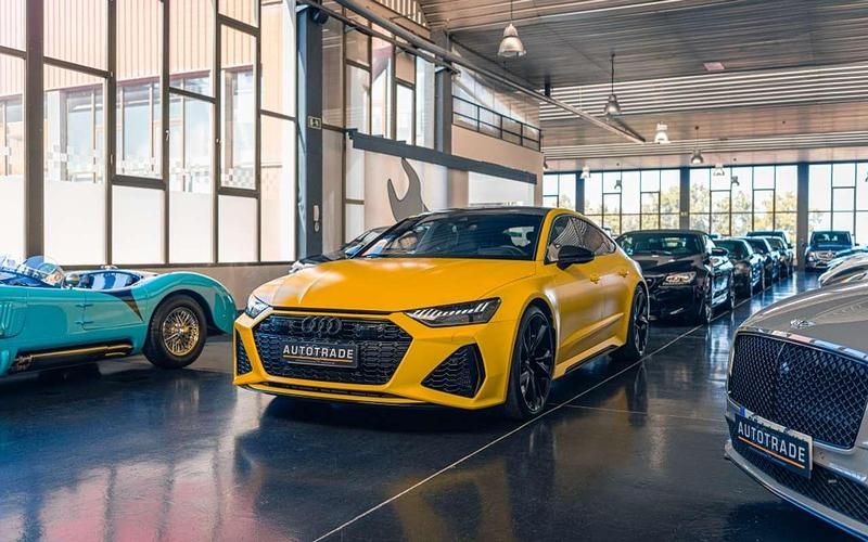 Amarillo Usado 2021 Audi RS7 Sportback Advanced Plus Utilitario | 94.900 € (Un poco caro) - Imagen 1/4