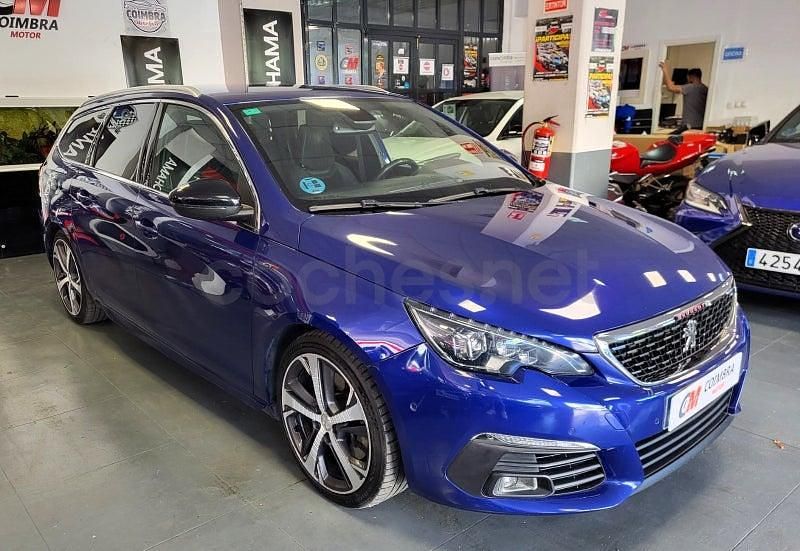 Usado Peugeot 308 SW GT 180 CV (132 kW) 2019 Azul Familiar