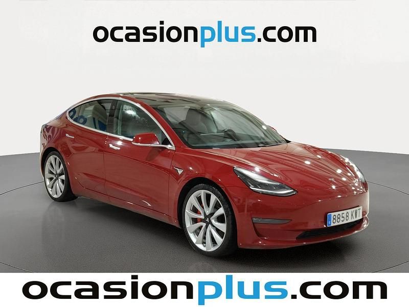 Usado Tesla Model 3 Performance 377 kW (513 CV) 2019 Rojo Berlina