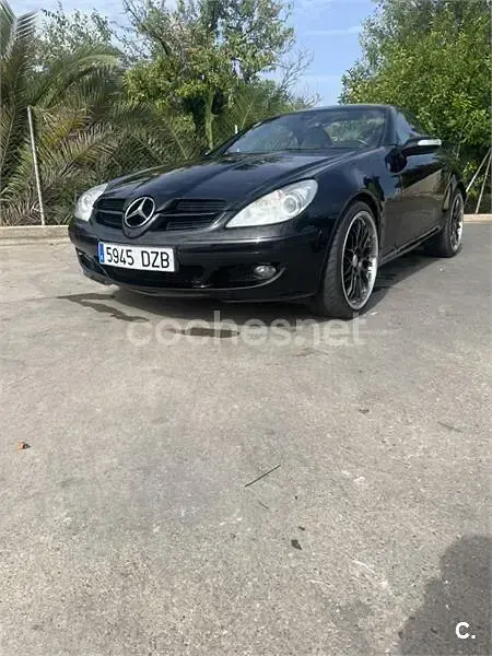 Usado Mercedes SLK200 163 CV (119 kW) 2006 Negro Descapotable
