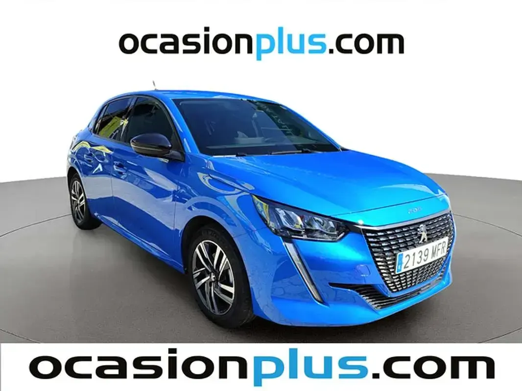 Usado Peugeot 208 Allure 102 CV (75 kW) 2023 Azul Utilitario