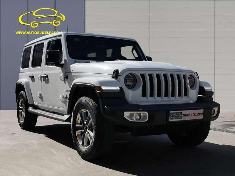 Blanco Usado 2020 Jeep Wrangler Unlimited Sahara SUV | 45.900 € (Super precio) - Imagen 1/4