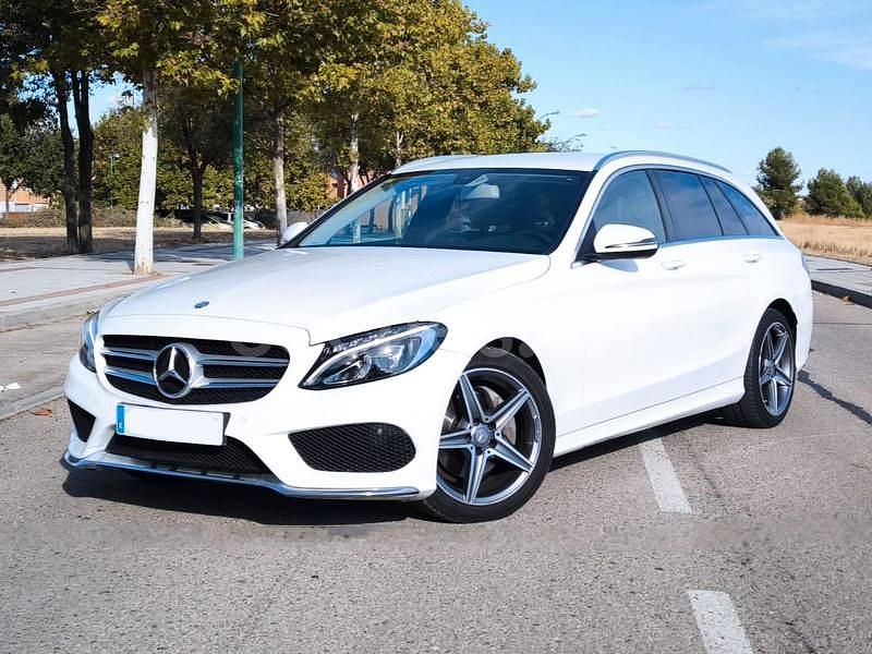 Blanco Usado 2016 Mercedes C220 AMG line Familiar | 20.500 € (Precio justo) - Imagen 1/4