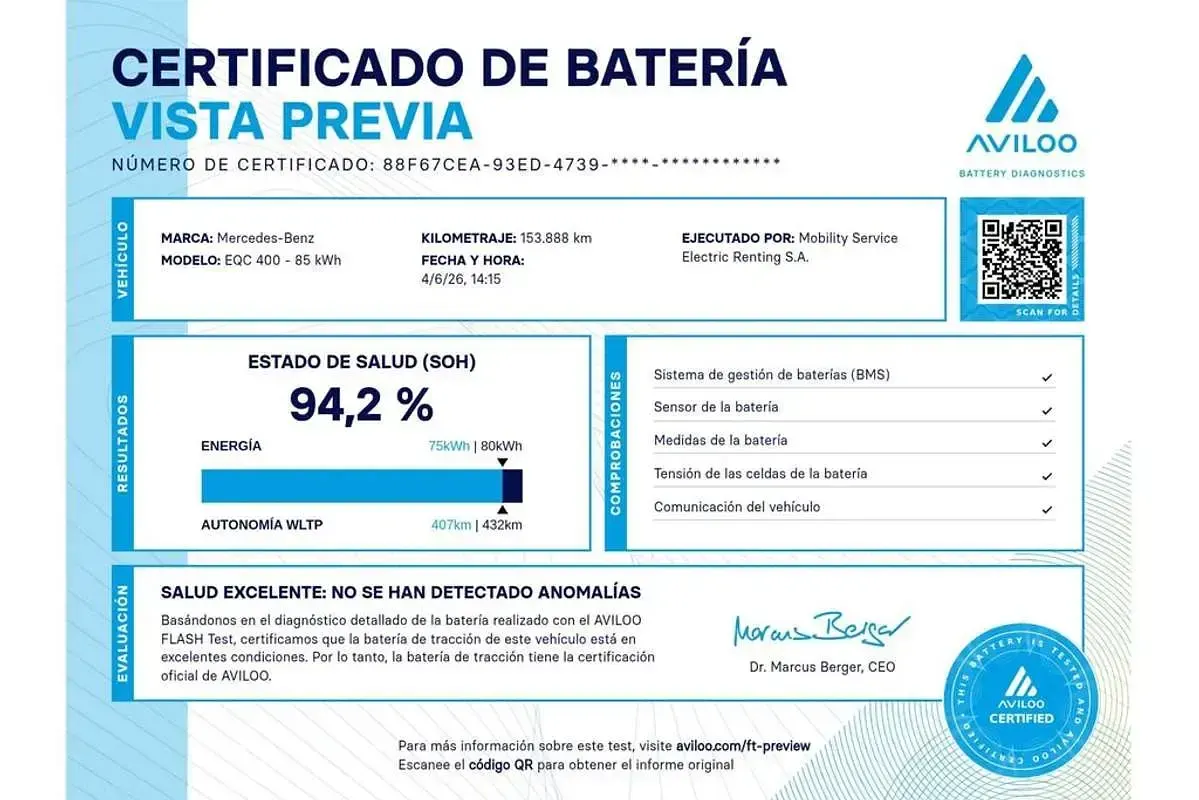 Usado Mercedes EQC400 300 kW (408 CV) 2020 Gris SUV