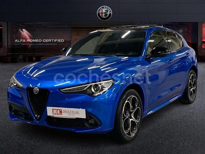 Azul Usado 2022 Alfa Romeo Stelvio Veloce SUV | 34.990 € (Caro) - Imagen 1/4