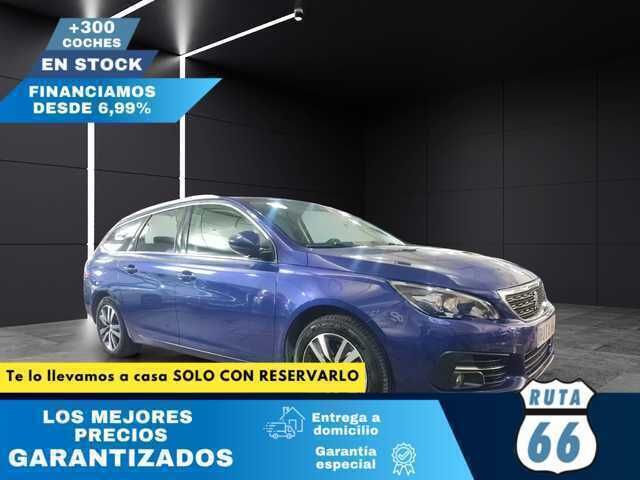 Azul Usado 2018 Peugeot 308 Allure Familiar | 10.590 € (Precio justo) - Imagen 1/4