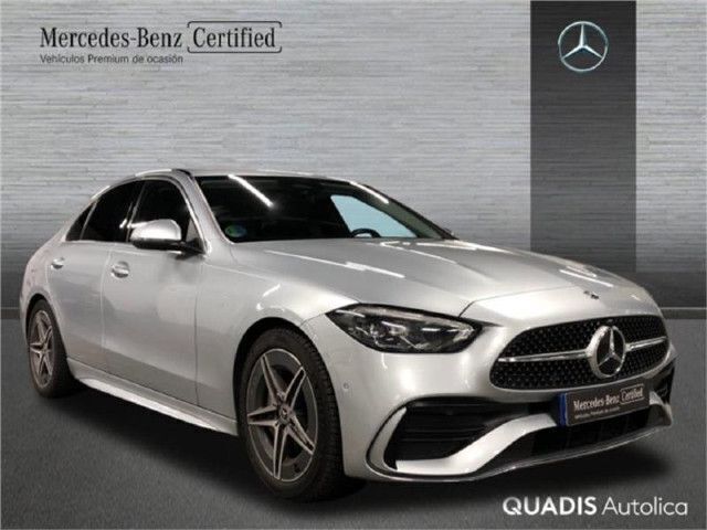 Usado Mercedes C200 AMG line 204 CV (150 kW) 2022 Plata hightech