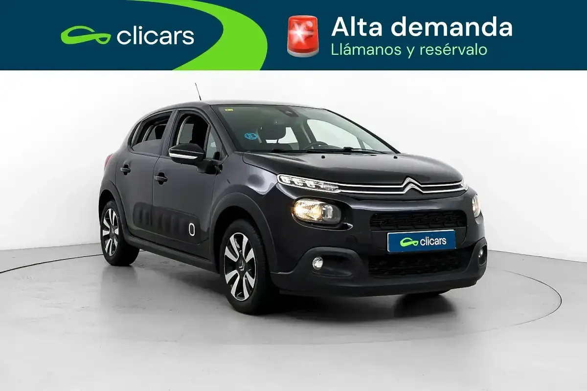 Usado Citroën C3 PureTech 82 CV (60 kW) 2018 Negro Utilitario