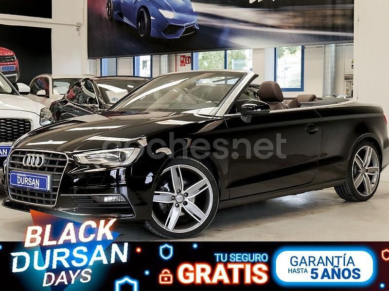Negro Usado 2015 Audi A3 Cabriolet Ambition Descapotable | 18.990 € (Precio justo) - Imagen 1/4