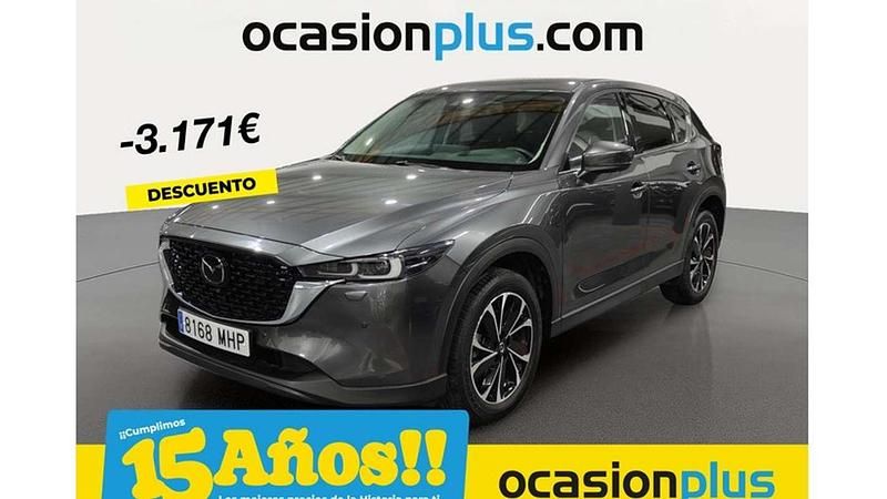 Gris Usado 2023 Mazda CX-5 Exclusive-Line SUV | 31.719 € (Un poco caro) - Imagen 1/4