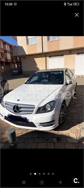 Usado Mercedes C200 Avantgarde 136 CV (100 kW) 2013 Blanco Berlina