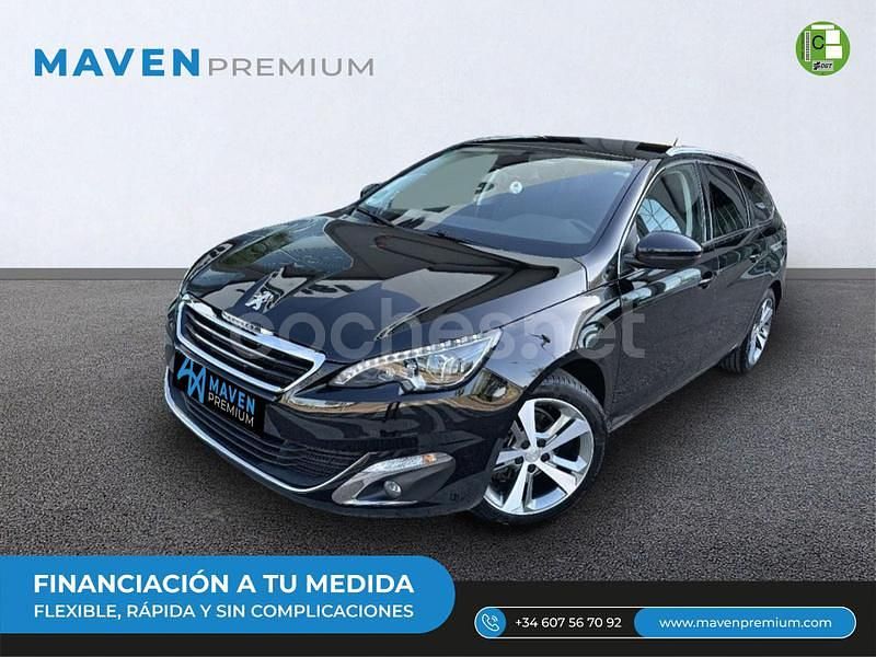 Negro Usado 2017 Peugeot 308 SW Allure Familiar | 12.200 € - Imagen 1/4