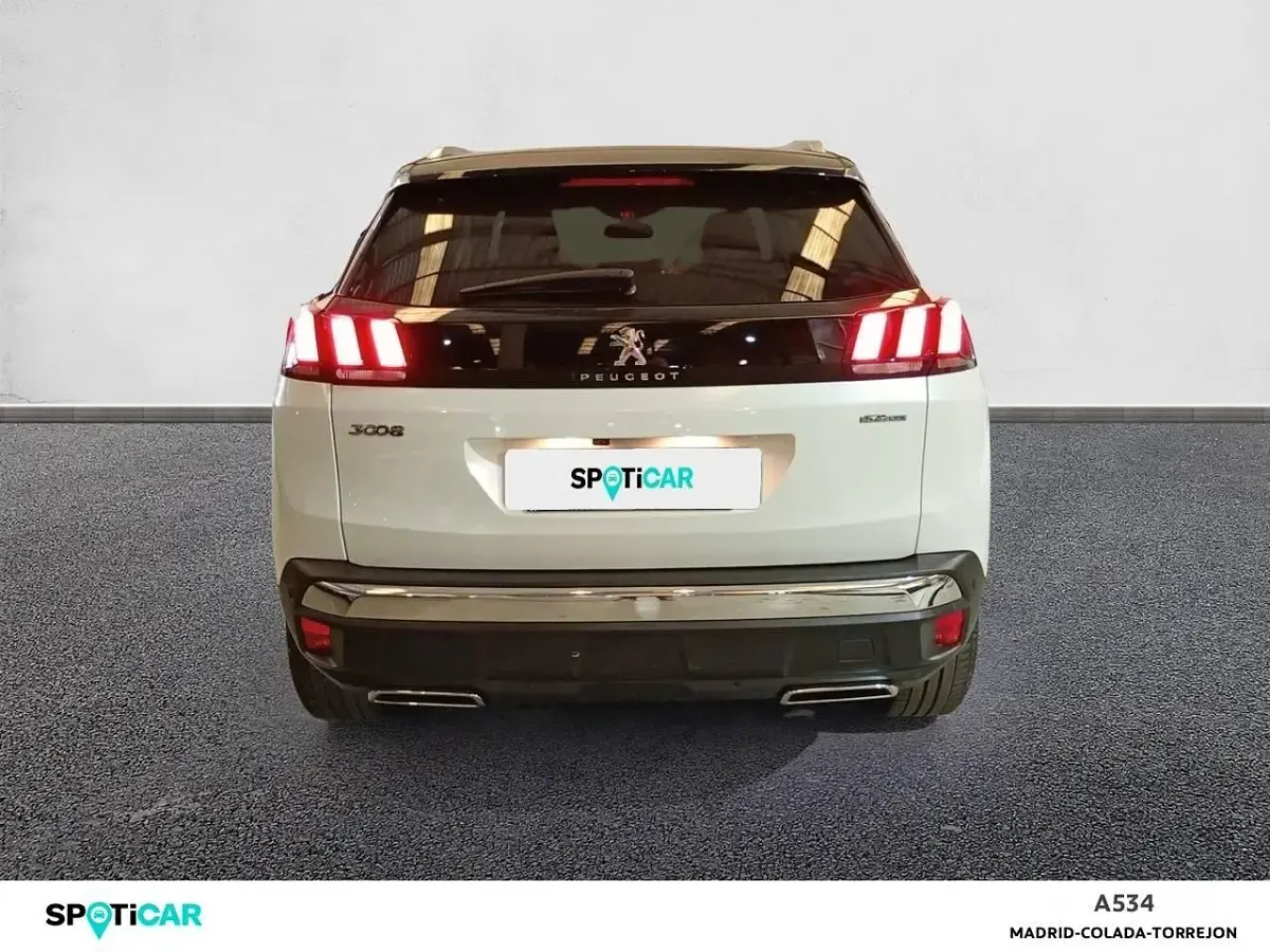 Usado Peugeot 3008 GT-line 130 CV (95 kW) 2019 Blanco SUV
