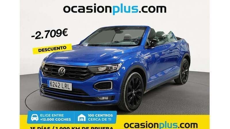 Azul Usado 2021 VW T-Roc Cabriolet R-line Descapotable | 27.091 € (Precio justo) - Imagen 1/4